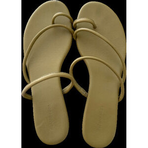 Reformation Minimal strappy flat sandals green